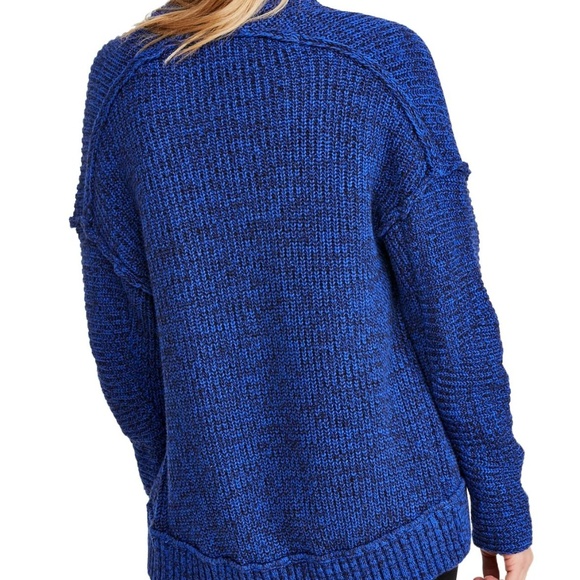 Free People High Hopes Cardigan Sweater Navy Blue - Picture 4 of 7